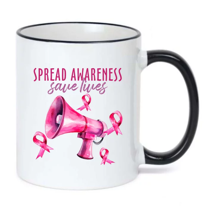 Support Breast Cancer Awareness Black Color Changing Mug