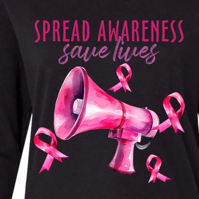 Support Breast Cancer Awareness Womens Cotton Relaxed Long Sleeve T-Shirt