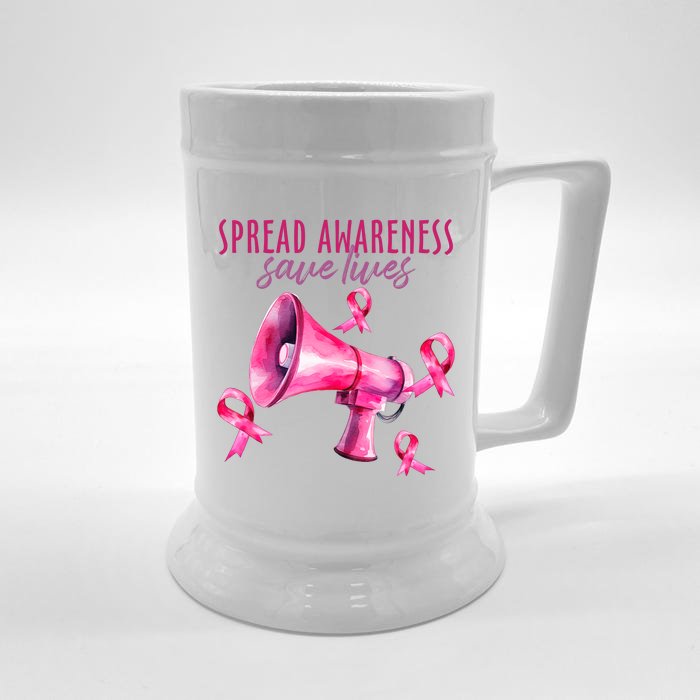 Support Breast Cancer Awareness Front & Back Beer Stein