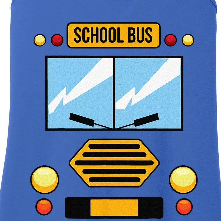 School Bus Costume Cool Easy Vehicle Halloween Gift Ladies Essential Tank