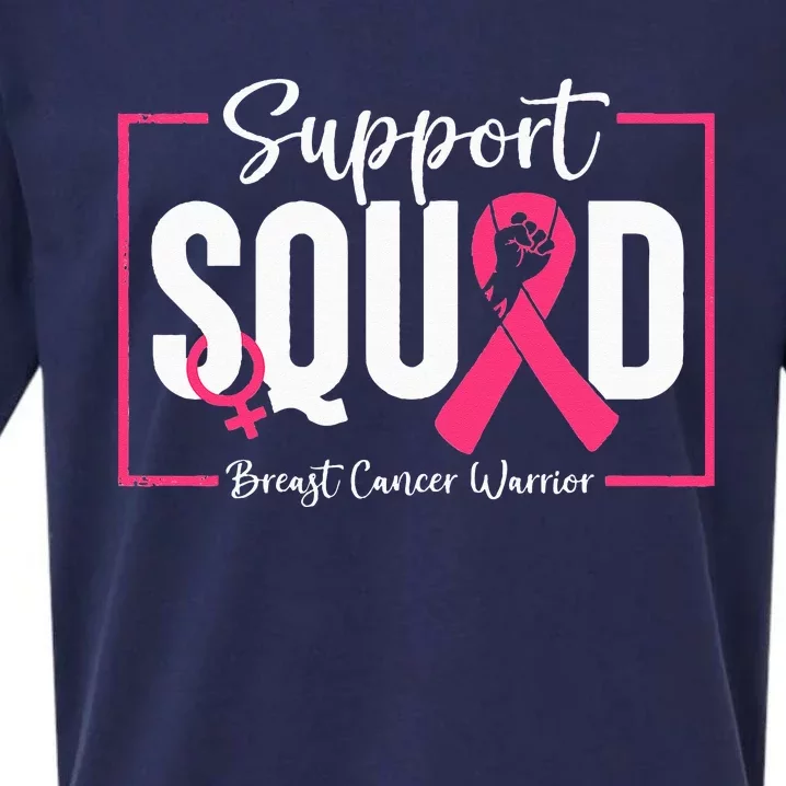 Survivor Breast Cancer Awareness Pink Ribbon Support Squad Sueded Cloud Jersey T-Shirt