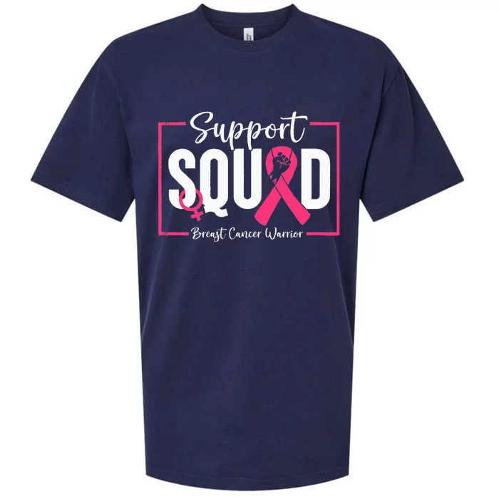 Survivor Breast Cancer Awareness Pink Ribbon Support Squad Sueded Cloud Jersey T-Shirt