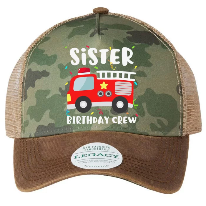 Sister Birthday Crew Fire Truck Party Firefighter Legacy Tie Dye Trucker Hat