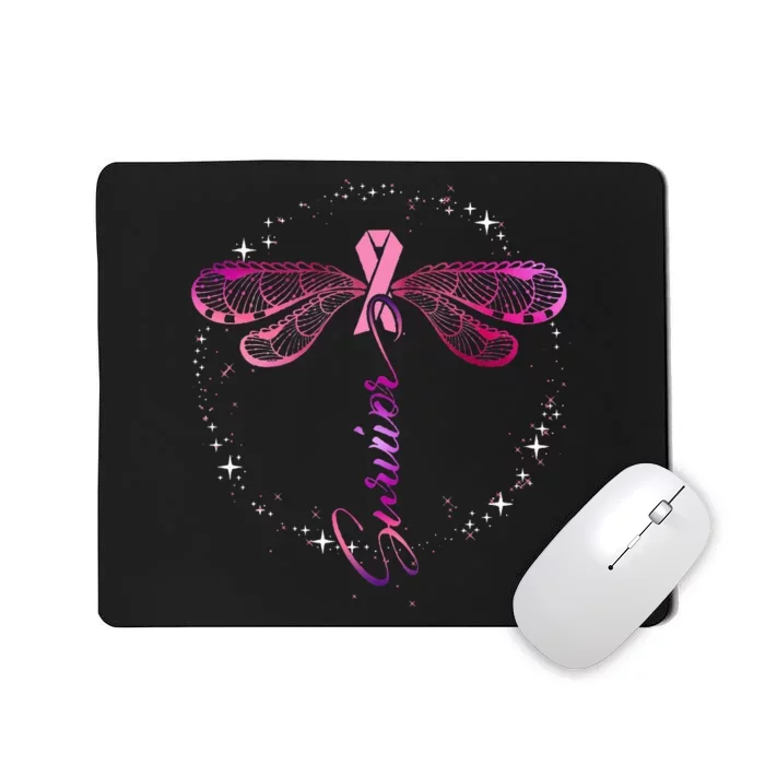 Survivor Breast Cancer Awareness Pink Ribbons Decor Mousepad