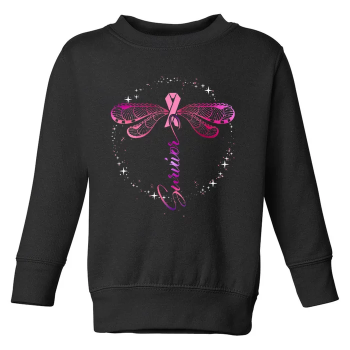 Survivor Breast Cancer Awareness Pink Ribbons Decor Toddler Sweatshirt