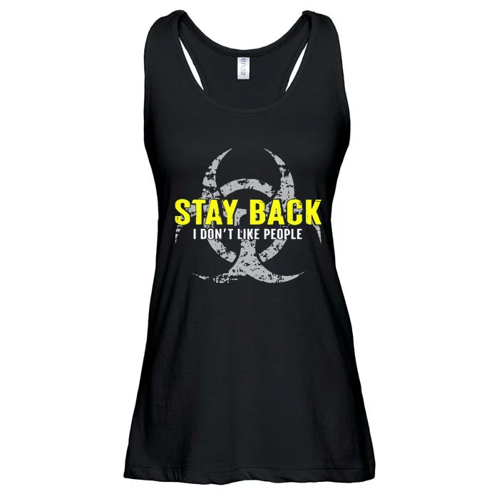 Stay Back Cool Funny I DonT Like People Ladies Essential Flowy Tank