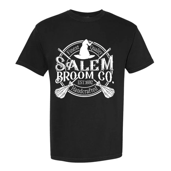 Salem Broom Company Est 1692 Halloween Classic Funny Witch Garment-Dyed Heavyweight T-Shirt