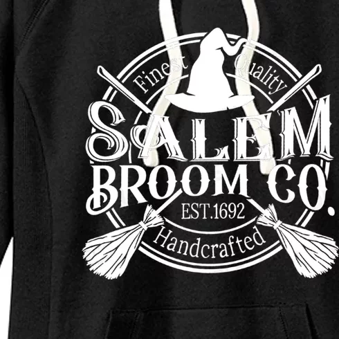 Salem Broom Company Est 1692 Halloween Classic Funny Witch Women's Fleece Hoodie