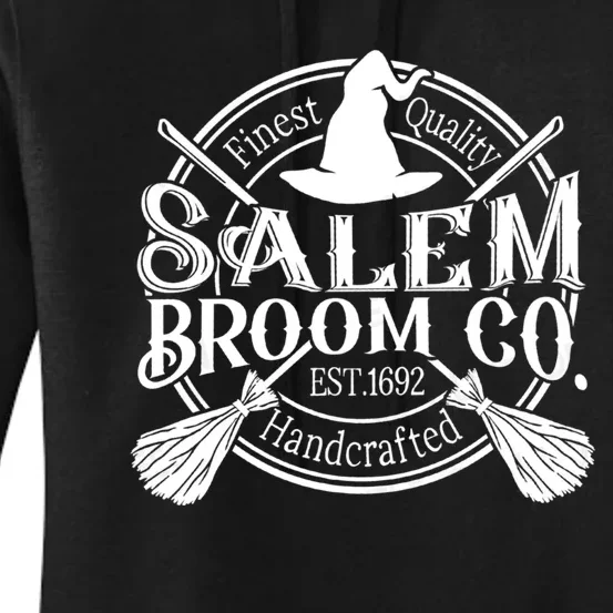 Salem Broom Company Est 1692 Halloween Classic Funny Witch Women's Pullover Hoodie