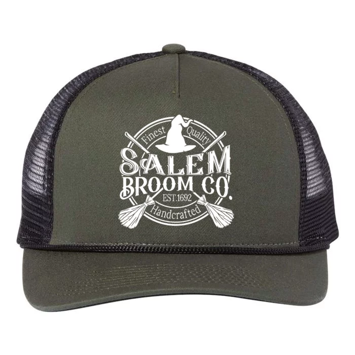 Salem Broom Company Est 1692 Halloween Classic Funny Witch Retro Rope Trucker Hat Cap