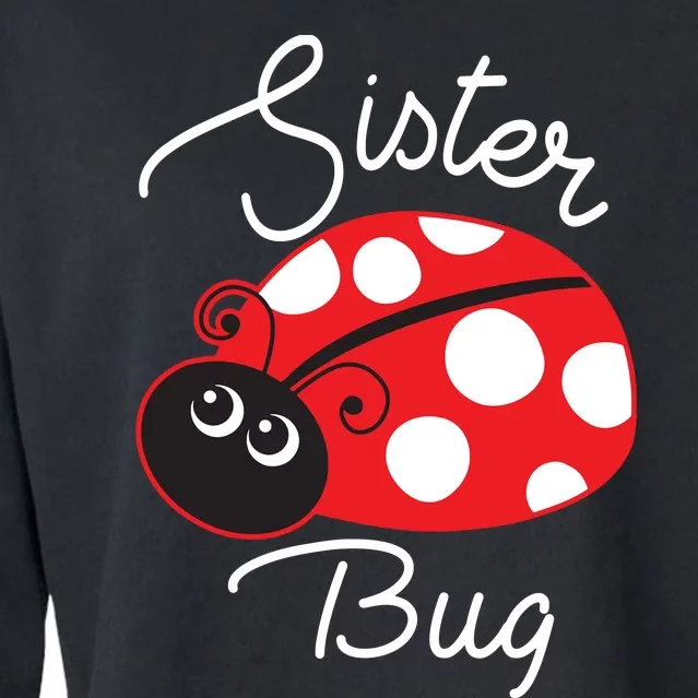 Sister Bug Cute Ladybug Cropped Pullover Crew