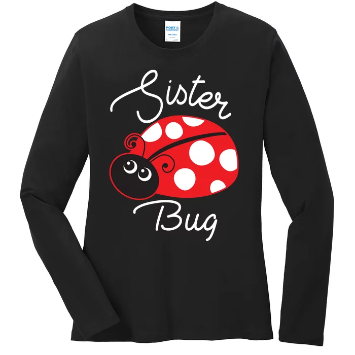 Sister Bug Cute Ladybug Ladies Long Sleeve Shirt