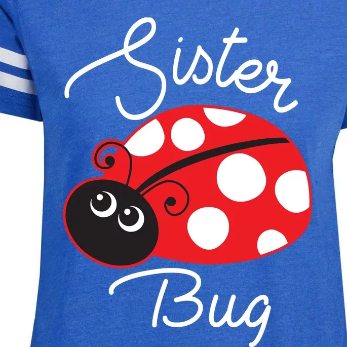 Sister Bug Cute Ladybug Enza Ladies Jersey Football T-Shirt