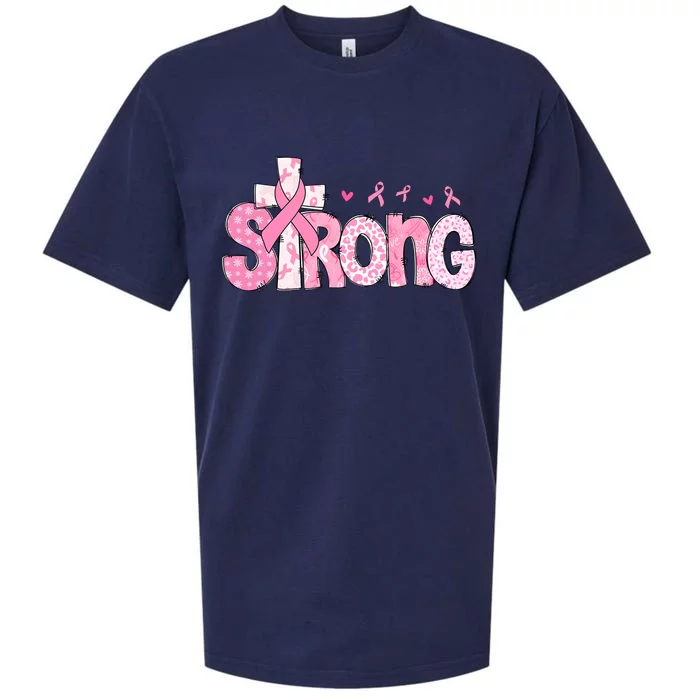 Strong Breast Cancer Awareness Month Sueded Cloud Jersey T-Shirt