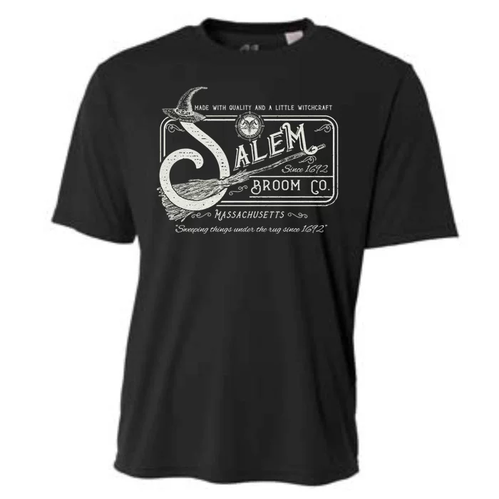 Salem Broom Company Est 1692 Halloween Classic Funny Witch Cooling Performance Crew T-Shirt