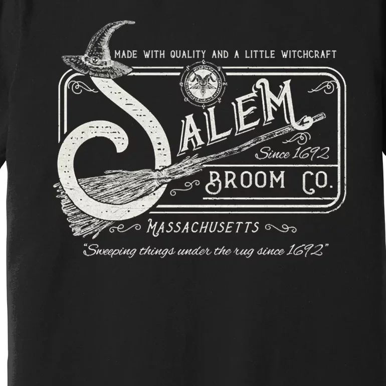 Salem Broom Company Est 1692 Halloween Classic Funny Witch Premium T-Shirt