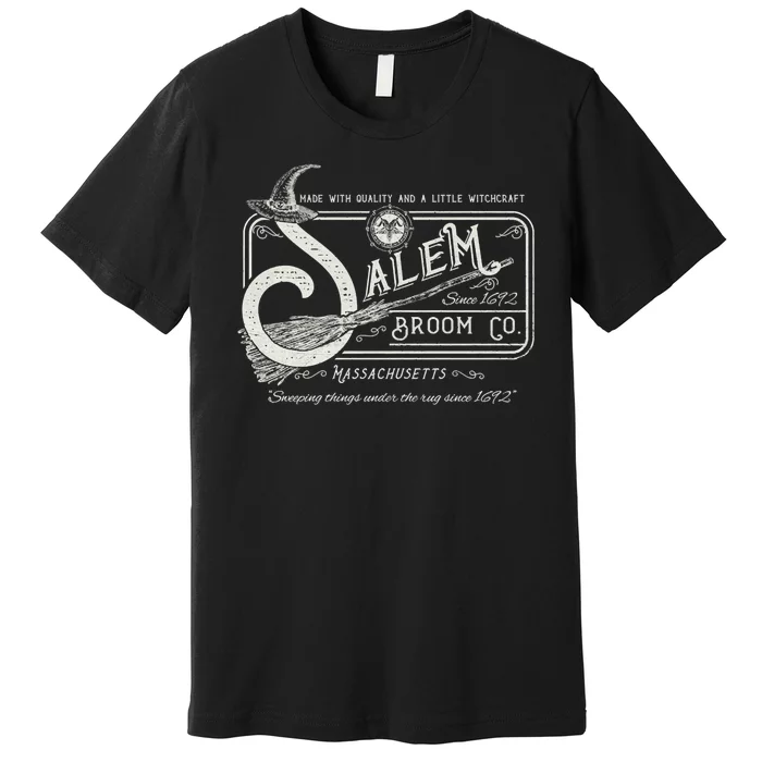 Salem Broom Company Est 1692 Halloween Classic Funny Witch Premium T-Shirt