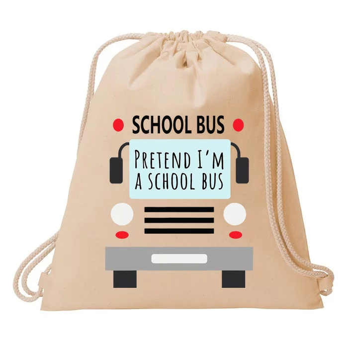 School Bus Costume Funny Halloween Drawstring Bag