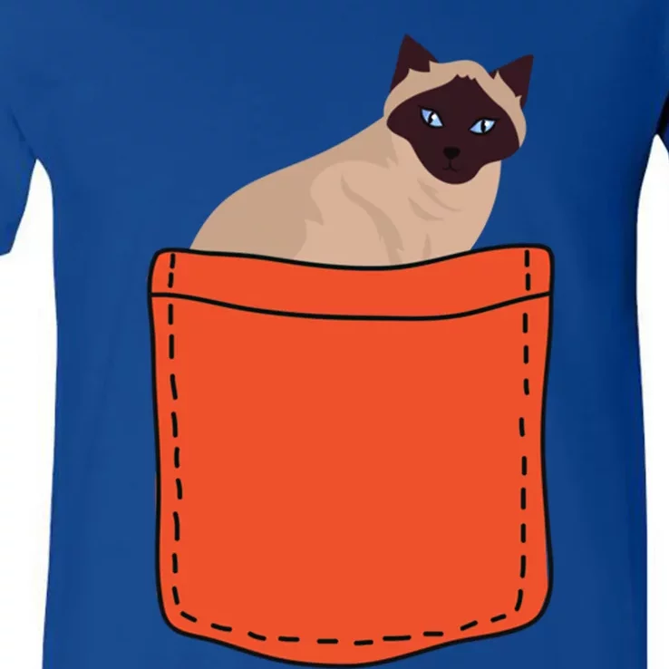 Siamese Bag Cat Loving Siamese Cat Gift V-Neck T-Shirt