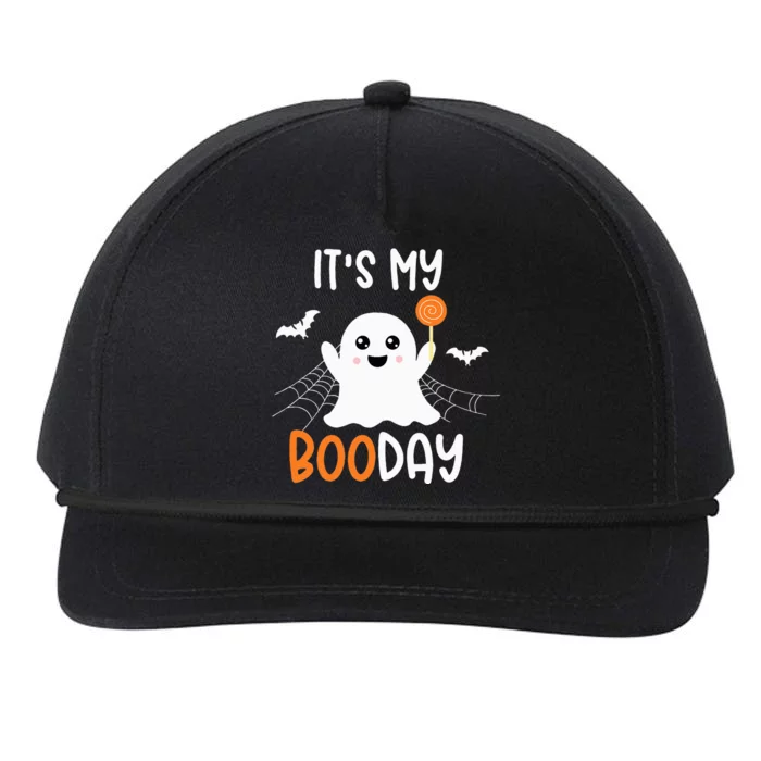 Spooky Birthday Celebration Cute Ghost Halloween Party Snapback Five-Panel Rope Hat