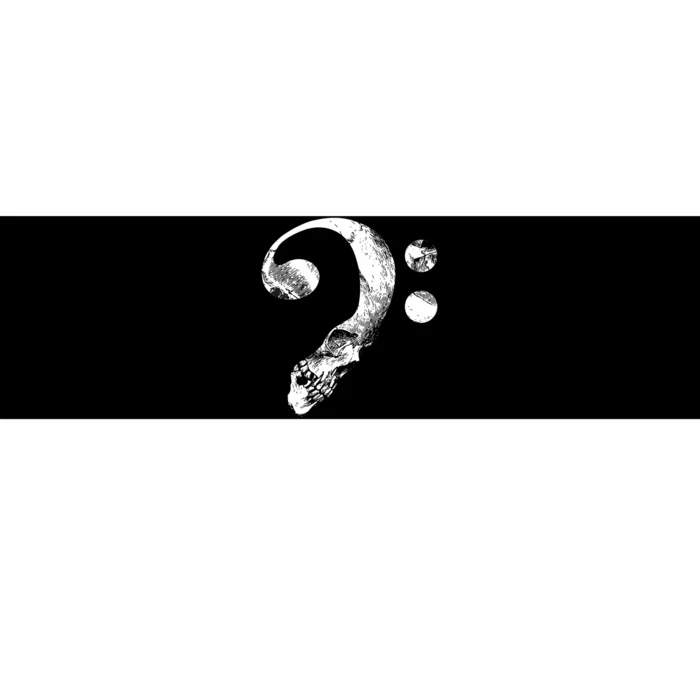 Skull Bass Clef Bass Player Musican Music Lover Guitar Bumper Sticker