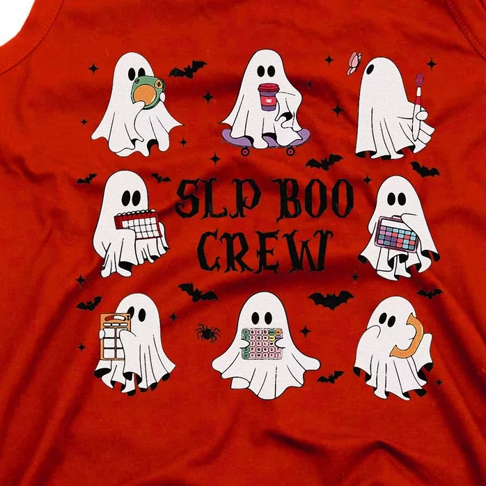 Slp Boo Crew Halloween Ghost Speech Therapy Speech Pathology Tank Top