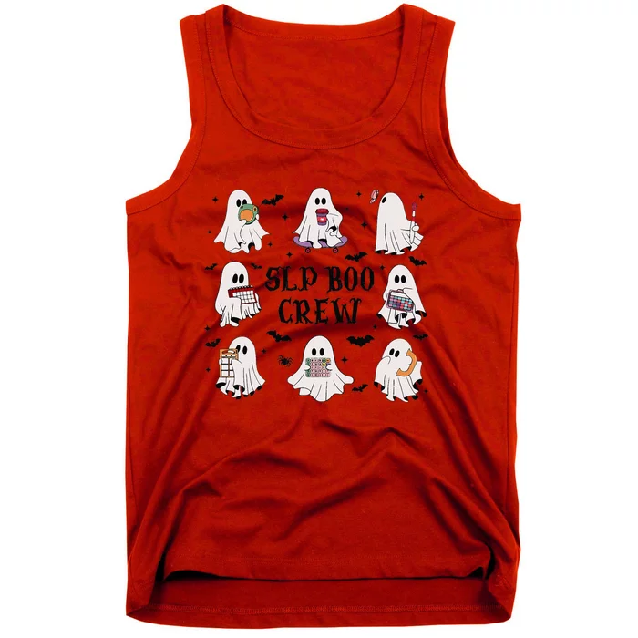 Slp Boo Crew Halloween Ghost Speech Therapy Speech Pathology Tank Top