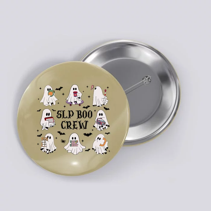 Slp Boo Crew Halloween Ghost Speech Therapy Speech Pathology Button