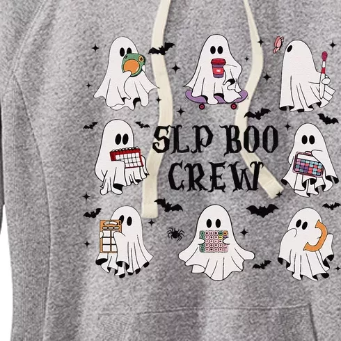 Slp Boo Crew Halloween Ghost Speech Therapy Speech Pathology Women's Fleece Hoodie