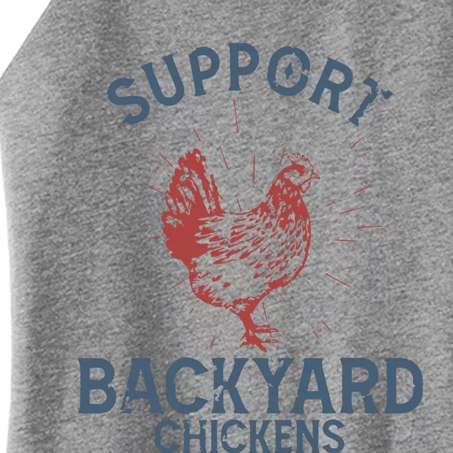 Support Backyard Chickens Animals Farmer Hens Women’s Perfect Tri Rocker Tank