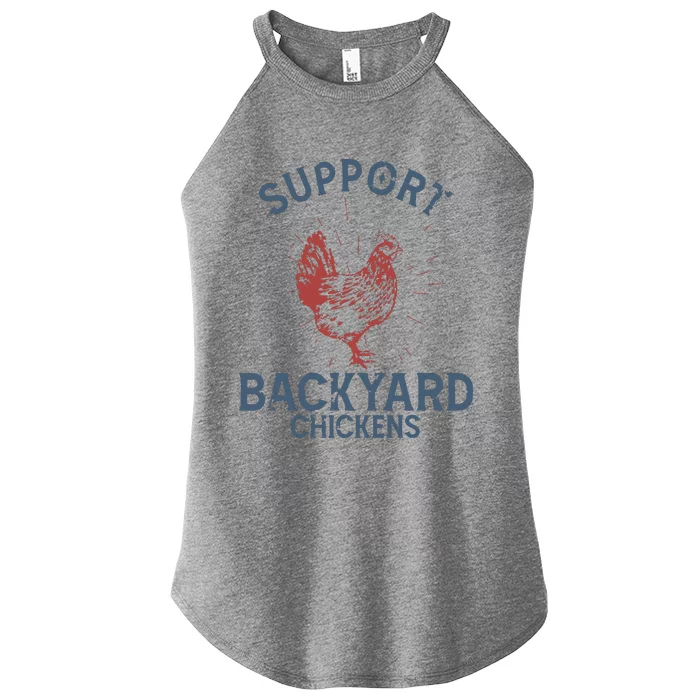 Support Backyard Chickens Animals Farmer Hens Women’s Perfect Tri Rocker Tank