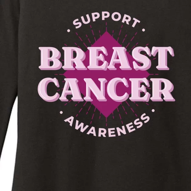 Support Breast Cancer Awareness Womens CVC Long Sleeve Shirt