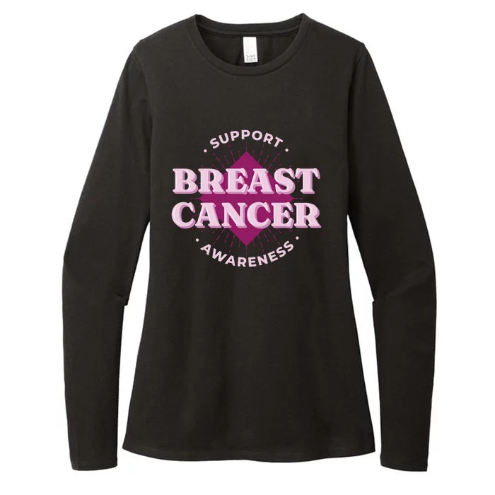 Support Breast Cancer Awareness Womens CVC Long Sleeve Shirt