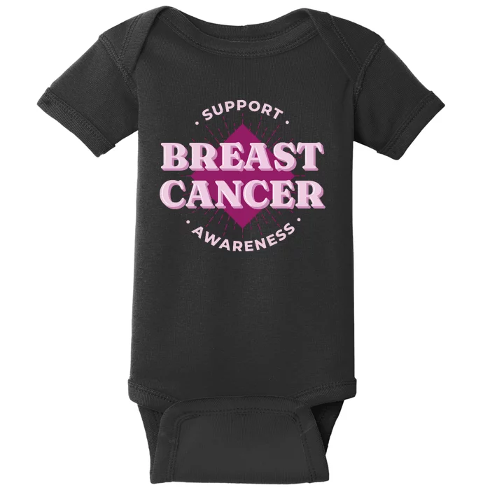 Support Breast Cancer Awareness Baby Bodysuit