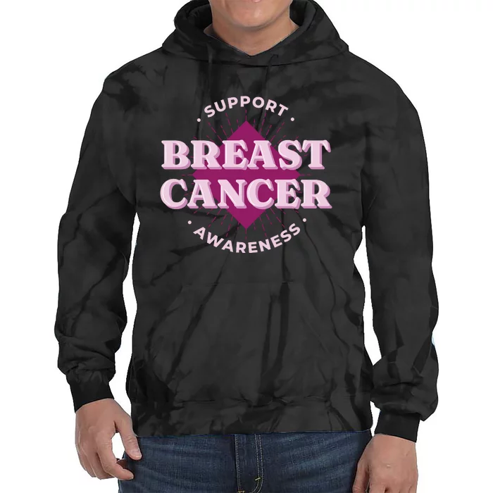 Support Breast Cancer Awareness Tie Dye Hoodie