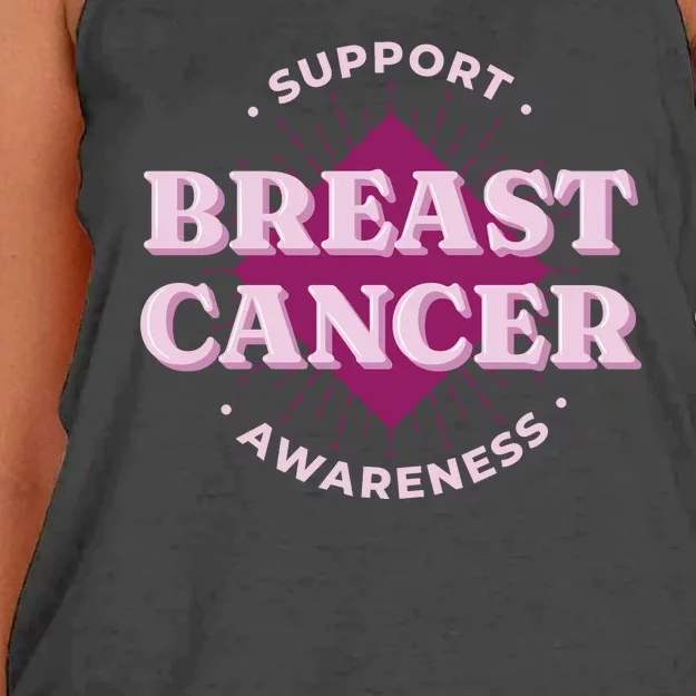 Support Breast Cancer Awareness Women's Knotted Racerback Tank