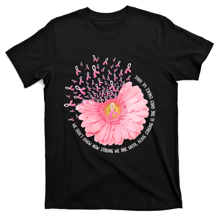 Sunflower Breast Cancer Awareness Pink Ribbon In October T-Shirt