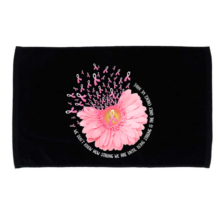 Sunflower Breast Cancer Awareness Pink Ribbon In October Microfiber Hand Towel