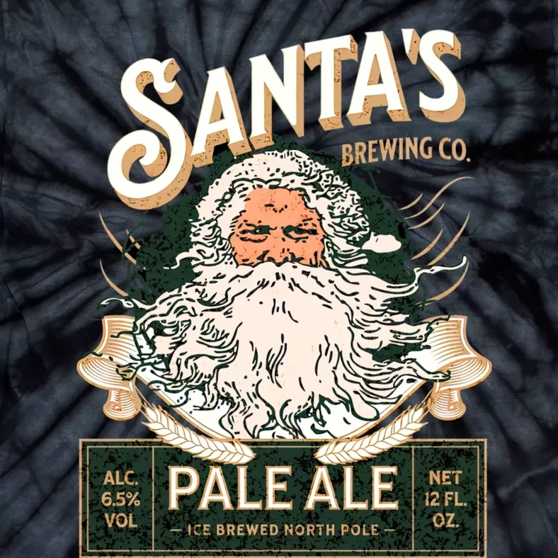 SantaS Brewing Company Pale Ale Fun Christmas Beer Drinking Tie-Dye T-Shirt