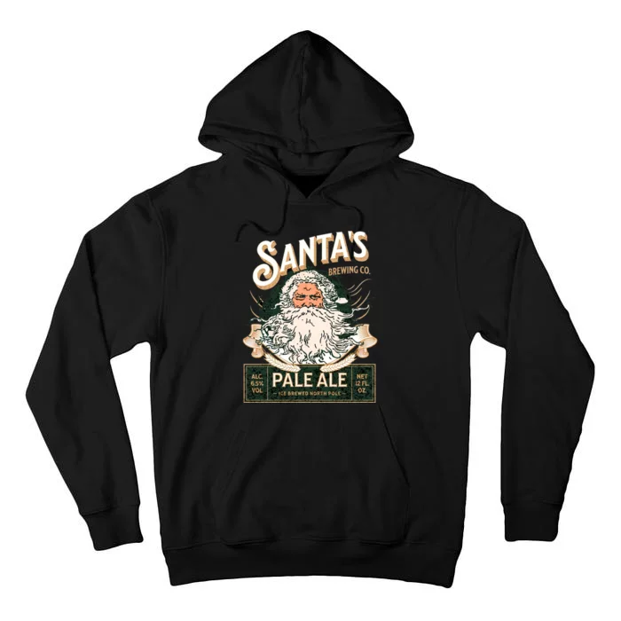 SantaS Brewing Company Pale Ale Fun Christmas Beer Drinking Tall Hoodie