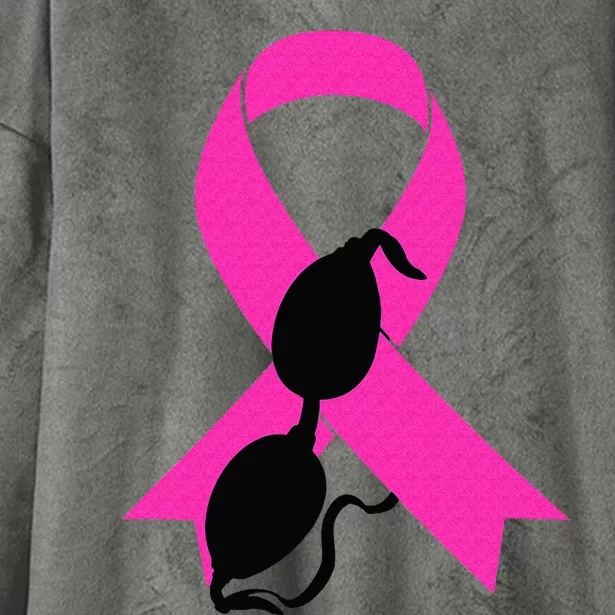 Swimmer Breast Cancer Awareness Support October Swimming Hooded Wearable Blanket