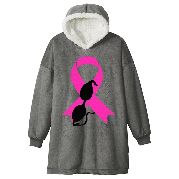 Swimmer Breast Cancer Awareness Support October Swimming Hooded Wearable Blanket