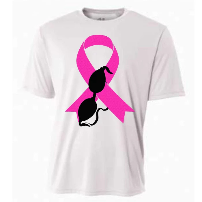 Swimmer Breast Cancer Awareness Support October Swimming Cooling Performance Crew T-Shirt