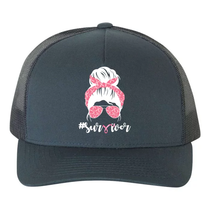 Survivor Breast Cancer Girl Yupoong Adult 5-Panel Trucker Hat