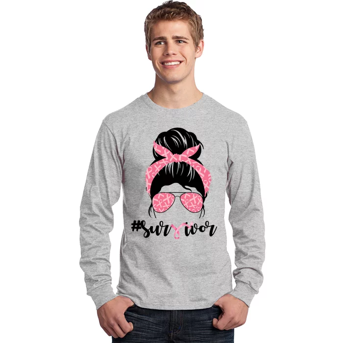 Survivor Breast Cancer Girl Long Sleeve Shirt