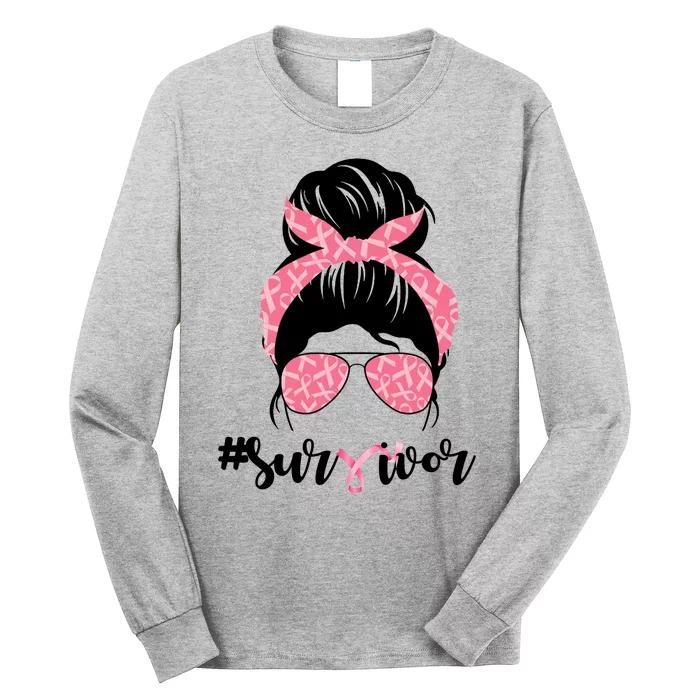 Survivor Breast Cancer Girl Long Sleeve Shirt