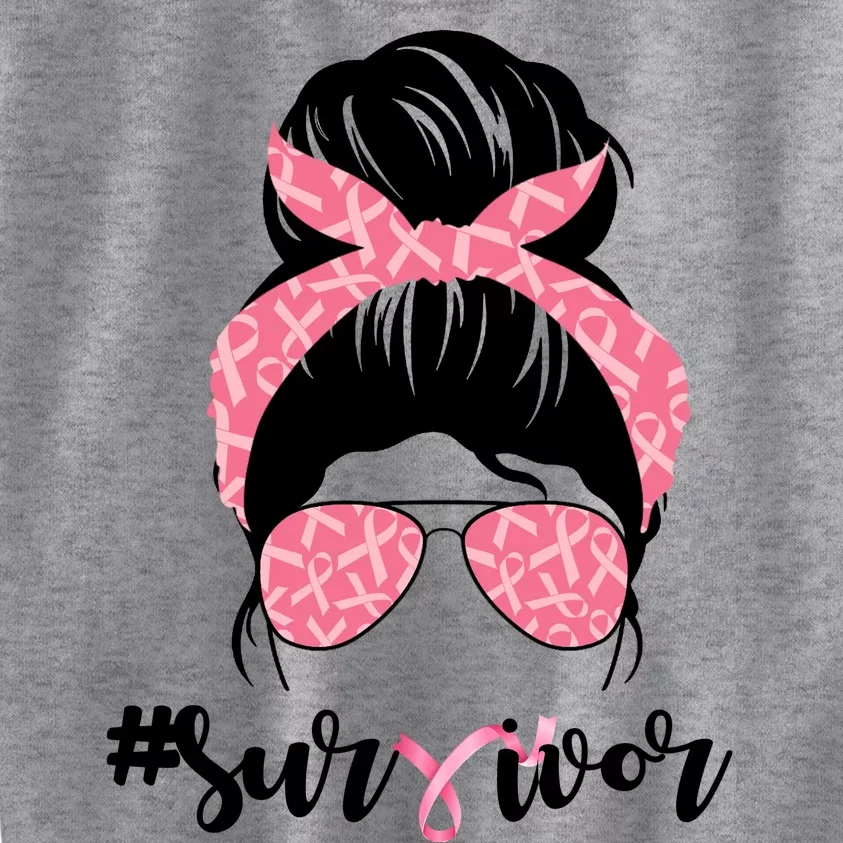 Survivor Breast Cancer Girl Kids Sweatshirt