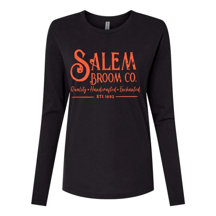 Salem Broom Co Est 1692 Womens Cotton Relaxed Long Sleeve T-Shirt