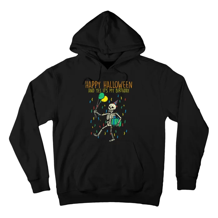 Spooky Birthday Celebration with Skeleton Design Hoodie