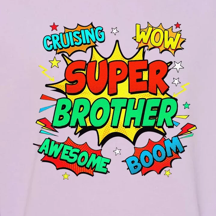 Superhero Brother Costume For Comic Book Birthday Garment-Dyed Sweatshirt